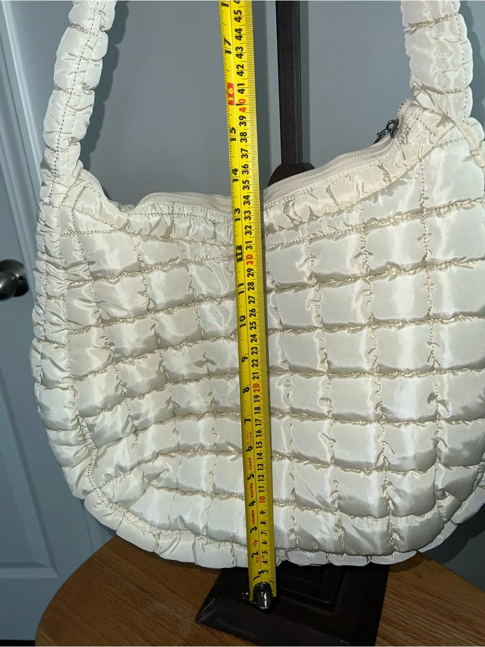 Cream Puffer Quilted Hobo Shoulder Bag – NWT